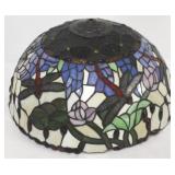 Stained glass lampshade with dragonflies