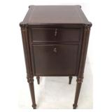 Inlaid Sheraton bedside stand