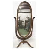 Oval cheval mirror