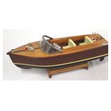 Wooden model speedboat