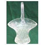Pressed glass basket