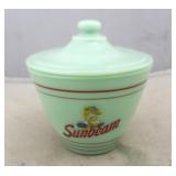 Jadeite Sunbeam Jar w/ lid