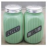 Jadeite Salt and Pepper Shakers