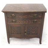 Original finish oak washstand