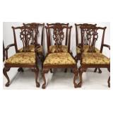 Set of 6 Hickory Chippendale carved chairs