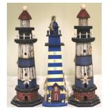 3 Wooden lighthouses