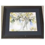 Framed & signed watercolor