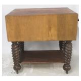 Monumental Rolling Butcher Block, custom legs