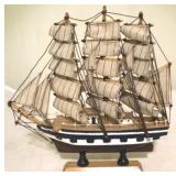 Wooden model ship