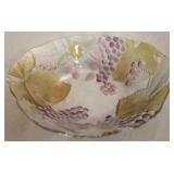 Glass fruit bowl