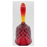 Fenton Amberina hobnail glass bell