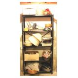 Metal Shelf w/ Assorted Contents