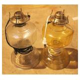 Pair of Vintage Glass Lamps