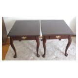Pair of One Drawer End Tables