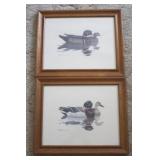 Pair of Framed Prints-signed