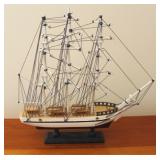 Wood Model Ship- 12" x 13"