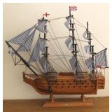 Wood Model Ship- 14" x 17"