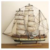 Wood Model Ship- 20.5" x 18.5"