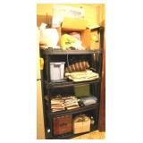 Plastic Shelf w/ Assorted Contents