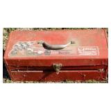 Metal Toolbox with Assorted Items
