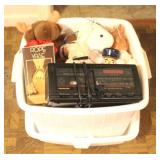 Plastic Tote full of Assorted Items