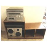 Vintage JC Penny Stereo w/ speakers and stand