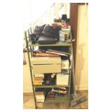 Wood Shelf with Assorted Items