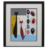 Mid-Century Modern Cats & Circles