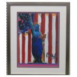 LIBERTY AND FLAG GICLEE BY PETER MAX