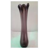 Swung purple 19 1/2" tall vase
