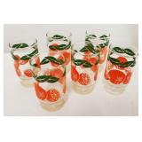 6 Vintage juice glasses