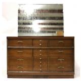 Vintage mid-century dresser with mirror