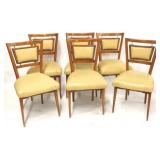 Danish set of 6 vinyl dining chairs