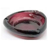 Vintage purple glass ashtray