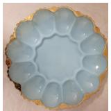 Anchor Hocking Delphite deviled egg plate