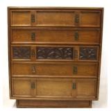 Kroehler mid-century brutalist 5 drawer chest