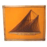 Mid-century string art ship