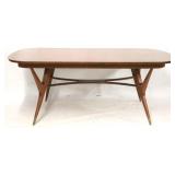 Inlaid mid-century dining table