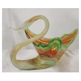 Vintage Murano blown swan