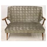 Vintage vinyl upholstered settee