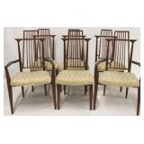 6 Fabulous Danish floating bow back dining chairs