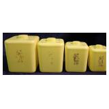 Mid-Century 4-piece Plastic Canisters by Cols. Co.