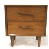 Vintage mid-century 2 drawer bedside stand