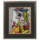 WOMAN WITH FLOWERED HAT GICLEE BY ROY LICHTENSTEIN