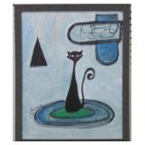 ORIGINAL CATS ON CANVAS BY ANNA SANDHU RAY