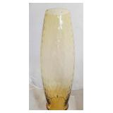 Vintage tall amber blown vase