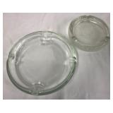 2 Vintage crystal ashtrays