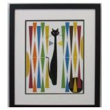 Mid-Century Modern Cats & Diamonds