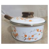 Enamelware Saucepan - 3" deep x 6 1/4" round