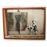 Framed canvas print art by Banksy